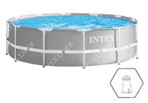 26702 Бассейн каркасный круглый INTEX Prism Frame Pool 305х76см+фильтр-насос картр. 1250 л/ч