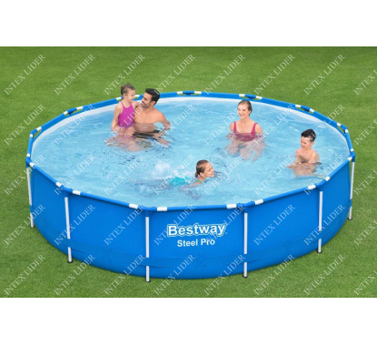 Круглый каркасный бассейн Bestway 396х84см+фильтр-насос (5612E)