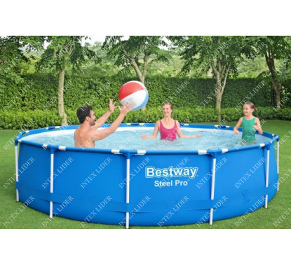 Круглый каркасный бассейн Bestway 396х84см+фильтр-насос (5612E)